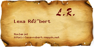 Lexa Róbert névjegykártya