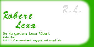 robert lexa business card